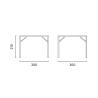 Pergola da giardino 3x3 con tetto scorrevole Skroda Sconti