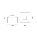 Gazebo da giardino in ferro 3x3 ecrù antracite Illinois Sconti