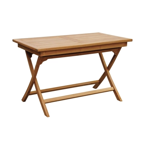 Tavolo da giardino pieghevole in legno teak 80x120cm Lipari Promozione