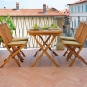 Tavolo da giardino pieghevole in legno teak 80x120cm Lipari Saldi