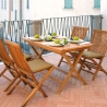 Tavolo da giardino pieghevole in legno teak 80x120cm Lipari Vendita
