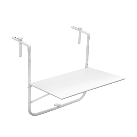 Tavolo bianco da esterno pieghevole per balconi 60x52cm Ringhiera Promozione