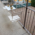 Tavolo bianco da esterno pieghevole per balconi 60x52cm Ringhiera Vendita