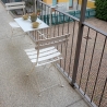 Tavolo bianco da esterno pieghevole per balconi 60x52cm Ringhiera Vendita