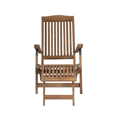 Lettino sdraio reclinabile in legno teak per giardino Streamer Promozione