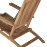 Lettino sdraio reclinabile in legno teak per giardino Streamer Saldi