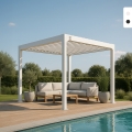 Pergola bioclimatica da giardino 3x3m manuale in alluminio Guadalupe Promozione