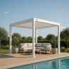 Pergola bioclimatica da giardino 3x3m manuale in alluminio Guadalupe Modello