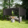 Gazebo da esterno giardino in alluminio rettangolare 3x4m Barbados 