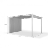 Gazebo da esterno giardino in alluminio rettangolare 3x4m Barbados 
