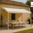 Gazebo 3x2 metri giardino acciaio ingresso bar hotel Pergola