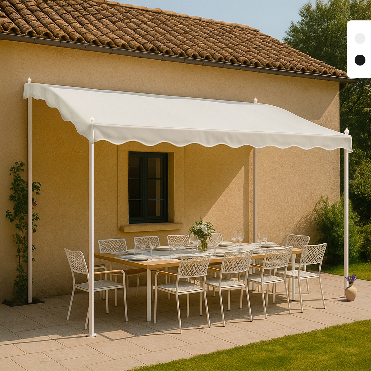Gazebo 3x2 metri giardino acciaio ingresso bar hotel Pergola