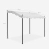 Gazebo 3x2 metri giardino acciaio ingresso bar hotel Pergola uv 