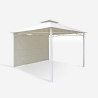 Gazebo 3,3x3,3 metri giardino bar veranda mercato pagoda Antigua uv