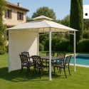 Gazebo 3,3x3,3 metri giardino bar veranda mercato pagoda Antigua uv