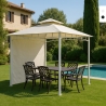 Gazebo 3,3x3,3 metri giardino bar veranda mercato pagoda Antigua uv