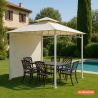 Gazebo 3,3x3,3 metri giardino bar veranda mercato pagoda Antigua uv