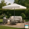 Ombrellone giardino 3x2 alluminio rettangolare palo centrale bar hotel Eden Promozione