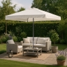 Ombrellone giardino 3x2 alluminio rettangolare palo centrale bar hotel Eden Catalogo
