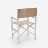 Sedia spiaggia mare pieghevole portatile alluminio textilene Regista Gold 