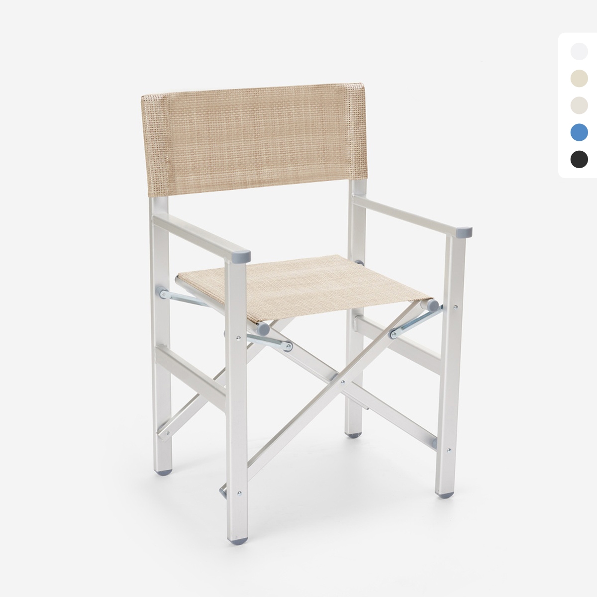 Sedia spiaggia mare pieghevole portatile alluminio textilene Regista Gold Promozione Sedia spiaggia mare pieghevole portatile alluminio textilene Regista Gold Promozione