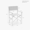 2 Sedie spiaggia mare pieghevole portatile alluminio textilene Regista Gold 