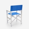 2 Sedie spiaggia mare pieghevole portatile alluminio textilene Regista Gold 