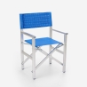 2 Sedie spiaggia mare pieghevole portatile alluminio textilene Regista Gold 
