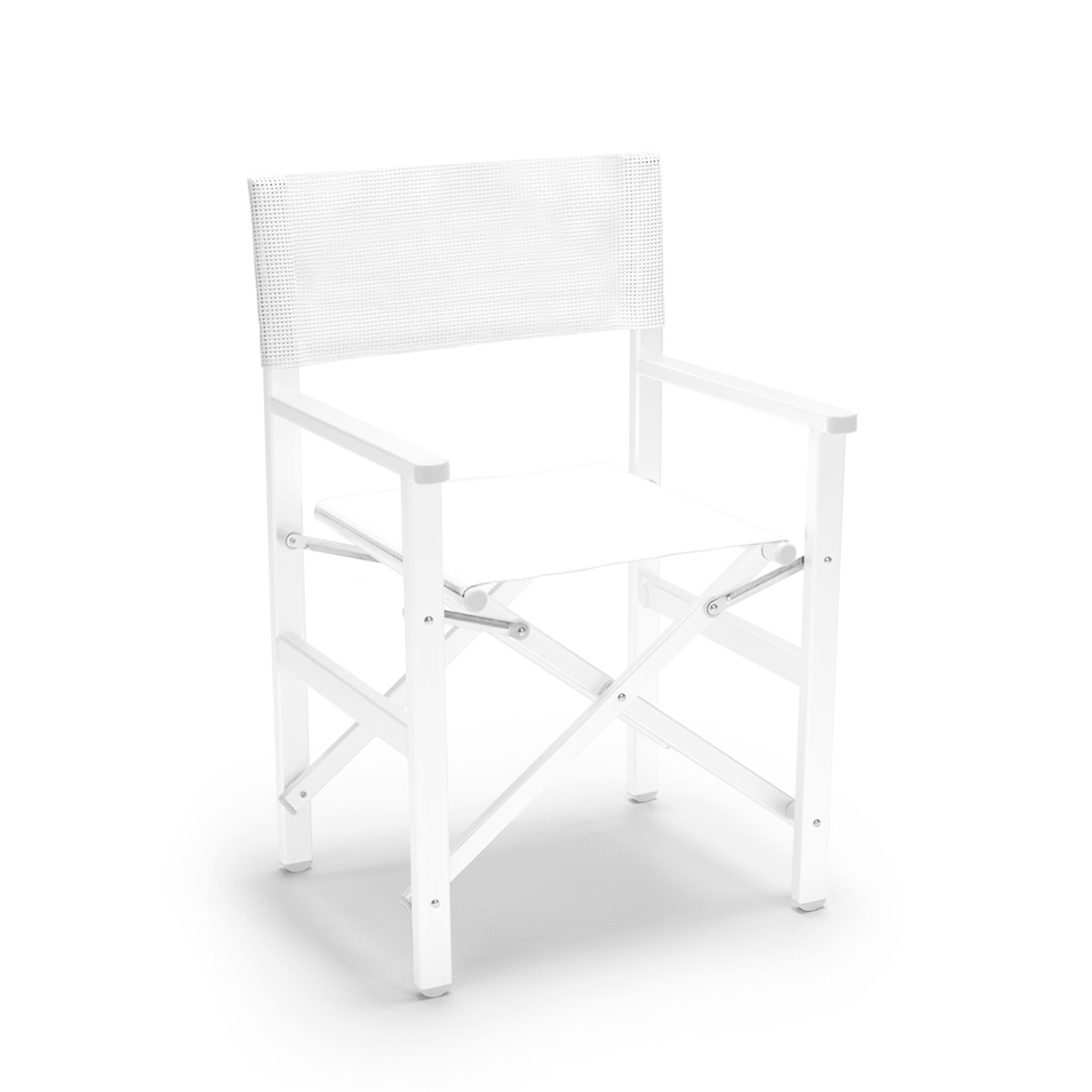 Sedia spiaggia mare pieghevole alluminio textilene bianco Regista Gold White