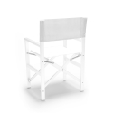 Sedia spiaggia mare pieghevole alluminio textilene bianco Regista Gold White Scelta