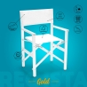 Sedia spiaggia mare pieghevole alluminio textilene bianco Regista Gold White Catalogo