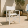 Sedia spiaggia mare pieghevole alluminio textilene bianco Regista Gold White Saldi