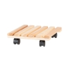 Carrello quadrato portavasi piante in legno con ruote Stock