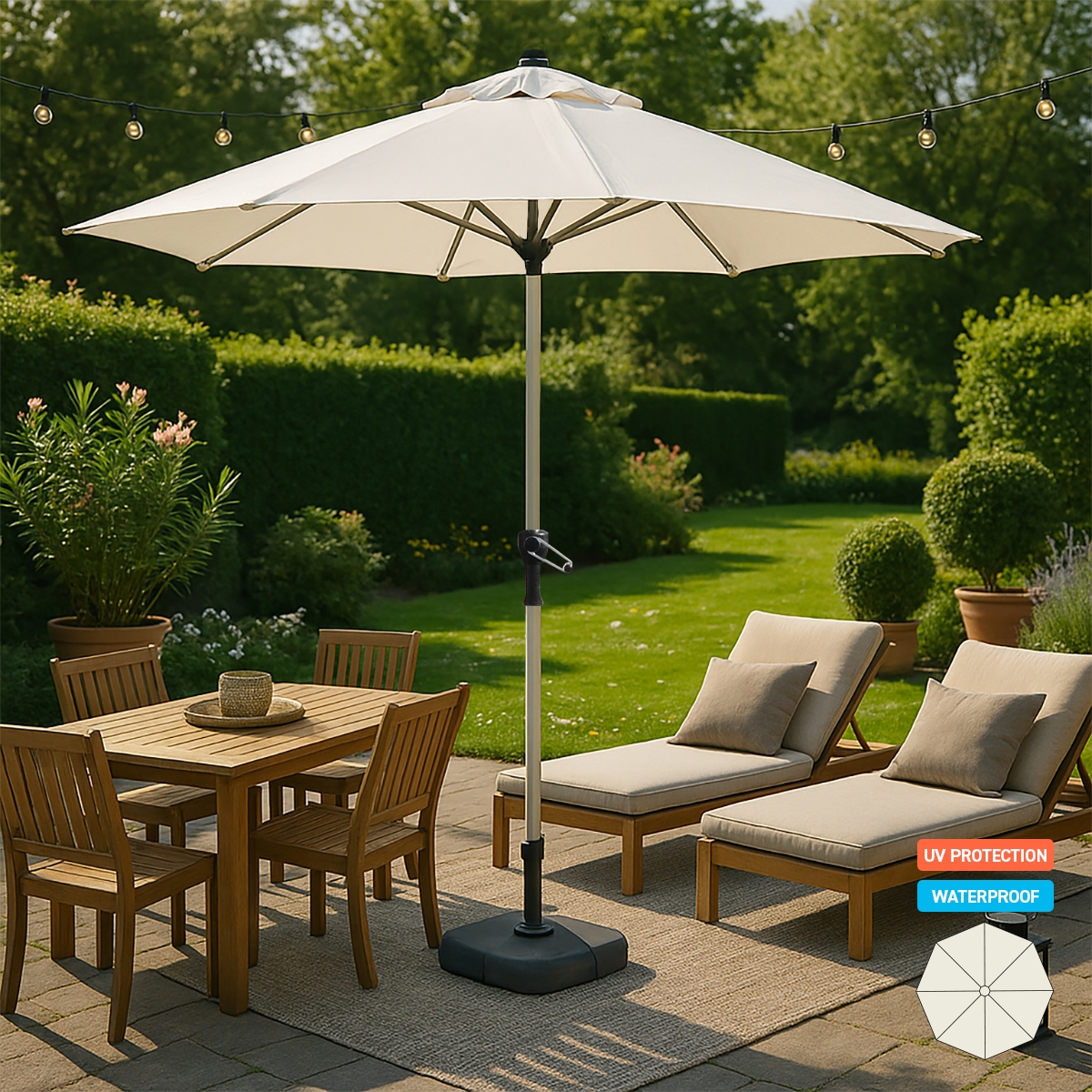 Ombrellone giardino bar 3 metri alluminio ottagonale palo centrale Eden Promozione Ombrellone giardino bar 3 metri alluminio ottagonale palo centrale Eden Promozione