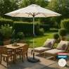 Ombrellone giardino bar 3 metri alluminio ottagonale palo centrale Eden Promozione
