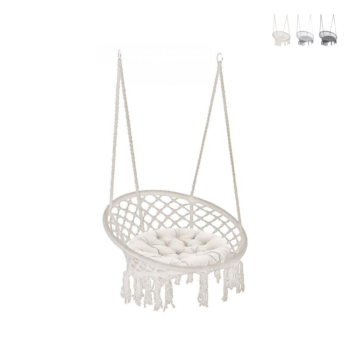 Amaca sospesa con cuscino in cotone Luxory Round