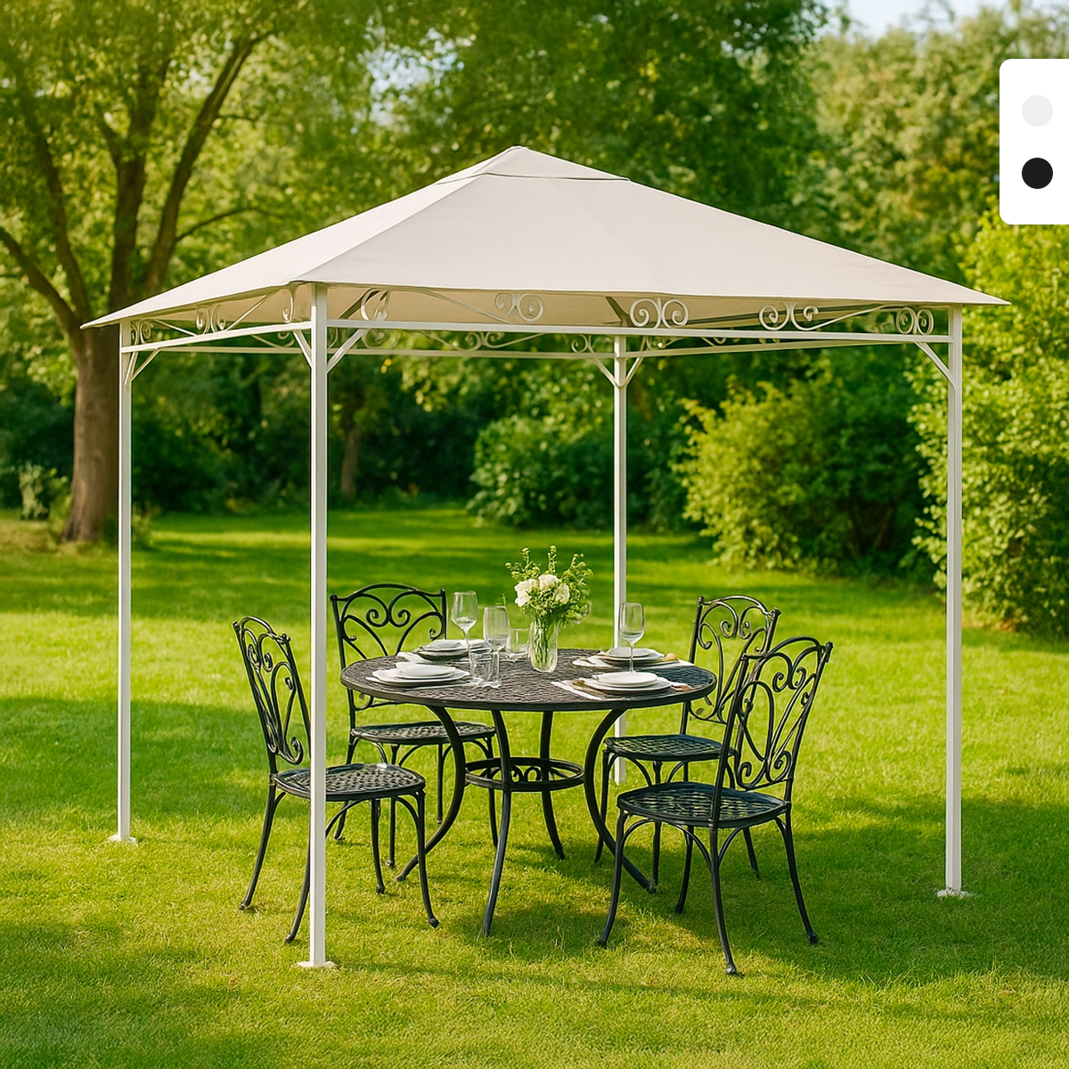 Gazebo 3x3 metri giardino acciaio antivento Style Catalogo Gazebo 3x3 metri giardino acciaio antivento Style Catalogo