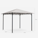 Gazebo 3x3 metri giardino acciaio antivento Style Caratteristiche