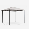 Gazebo 3x3 metri giardino acciaio antivento Style Caratteristiche