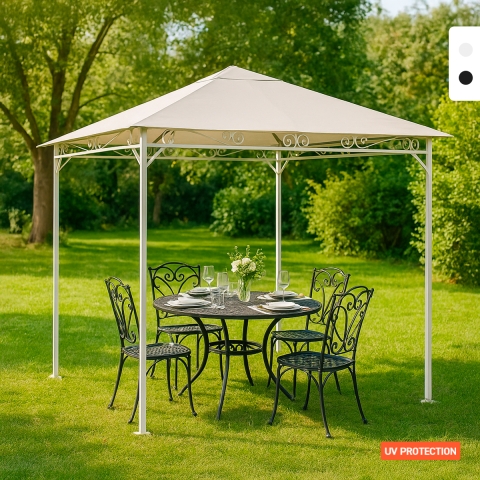 Gazebo 3x3 metri giardino acciaio antivento Style uv Promozione