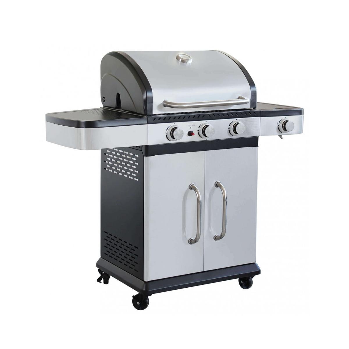 Barbecue a gas in acciaio inox 3 fuochi + 1 Davis