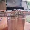 Barbecue a gas 4 fuochi in acciaio inox Texas Stock
