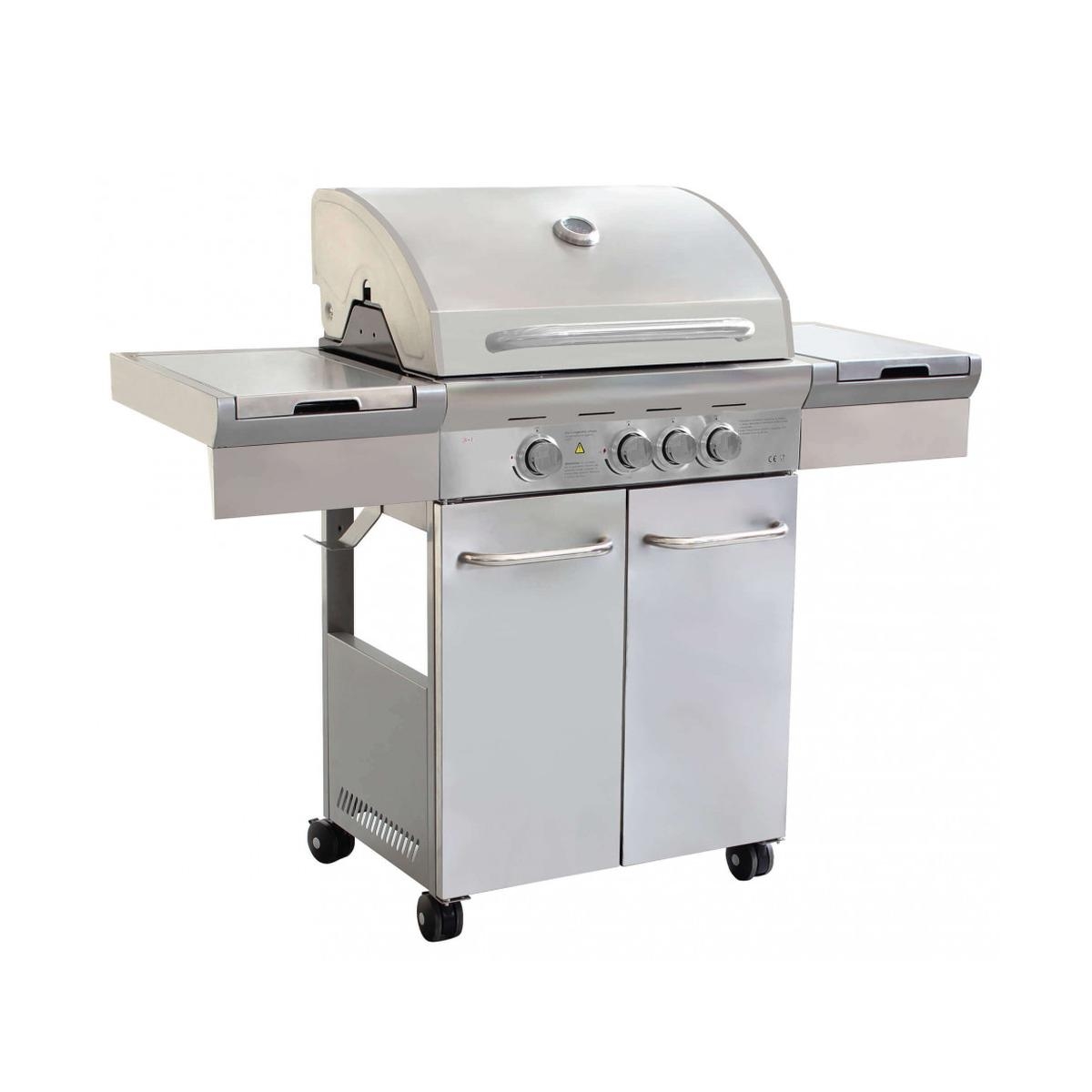 Barbecue a gas 4 fuochi in acciaio inox Texas