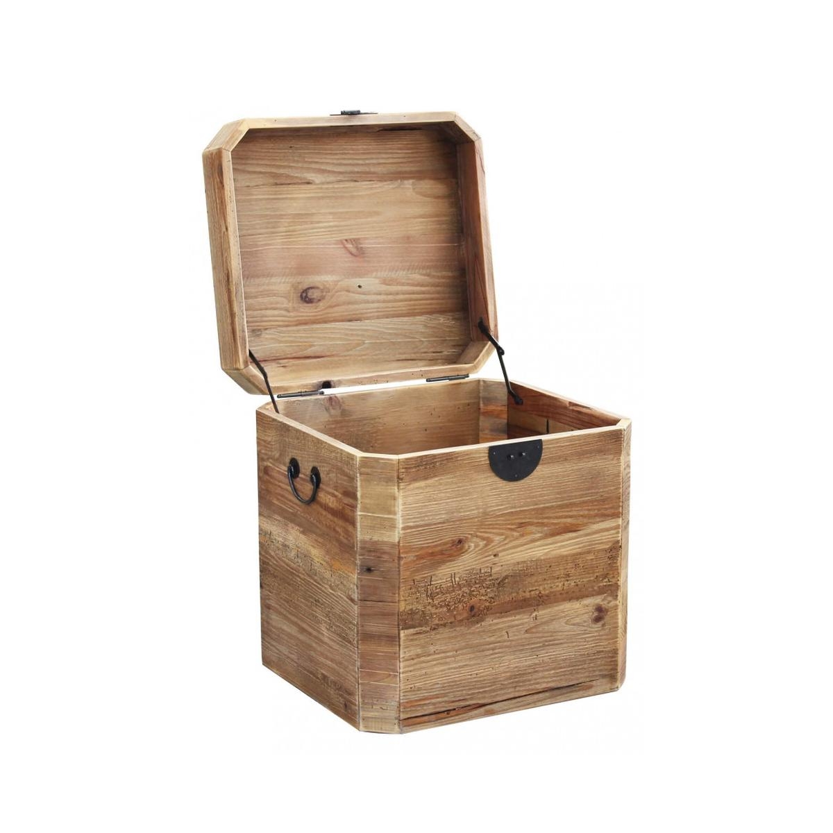Baule contenitore in legno 52x48x55cm Irving