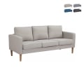 Divano 3 posti moderno con gambe effetto legno Ramsey Promozione