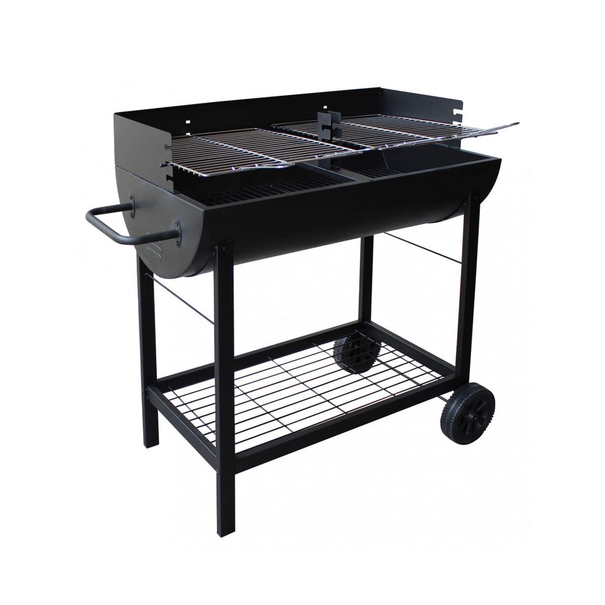 Barbecue a carbonella con ruote e 2 griglie regolabili Wisconsin
