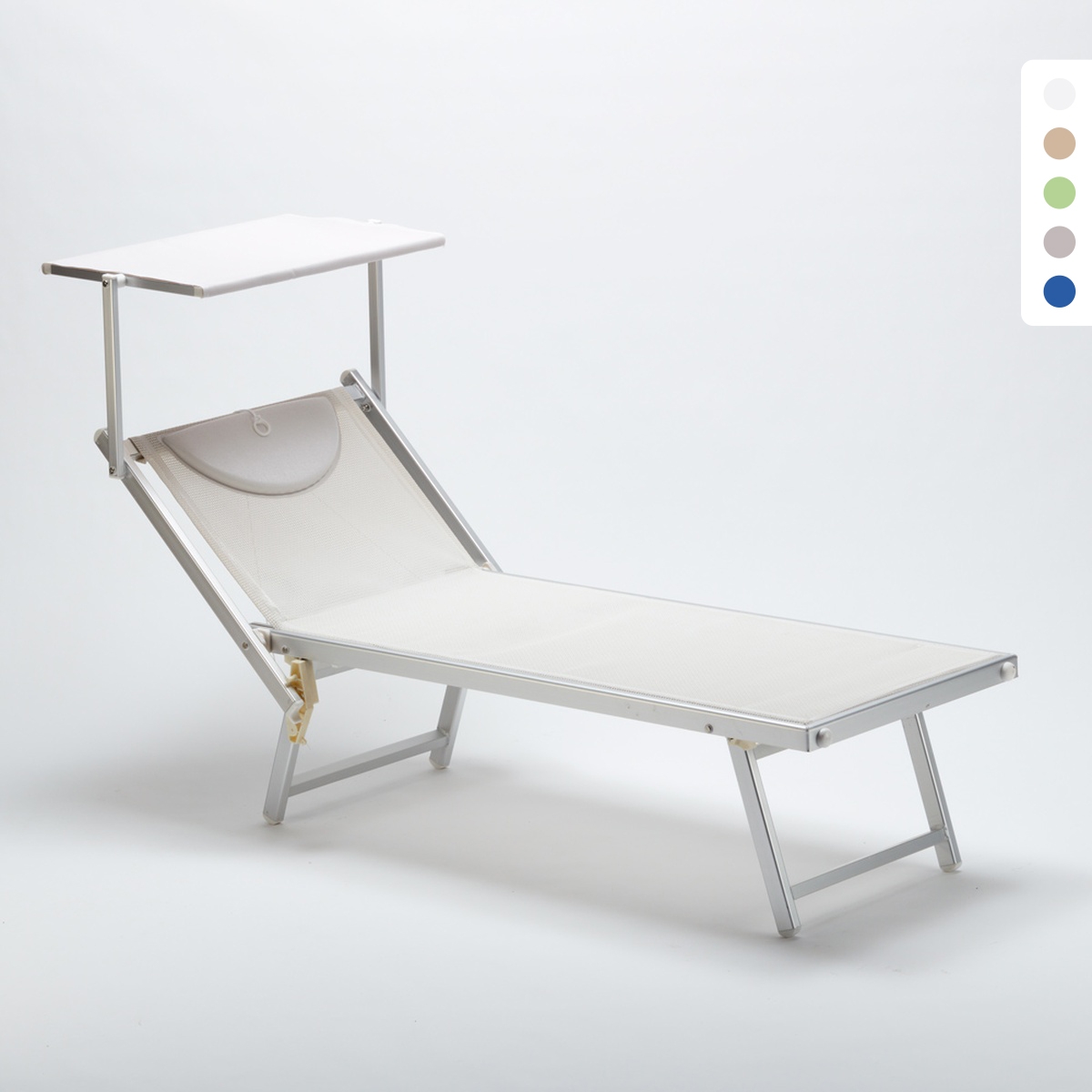 Lettino spiaggia mare prendisole professionale alluminio Italia