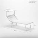20 Lettini spiaggia mare prendisole in alluminio Italia stock 