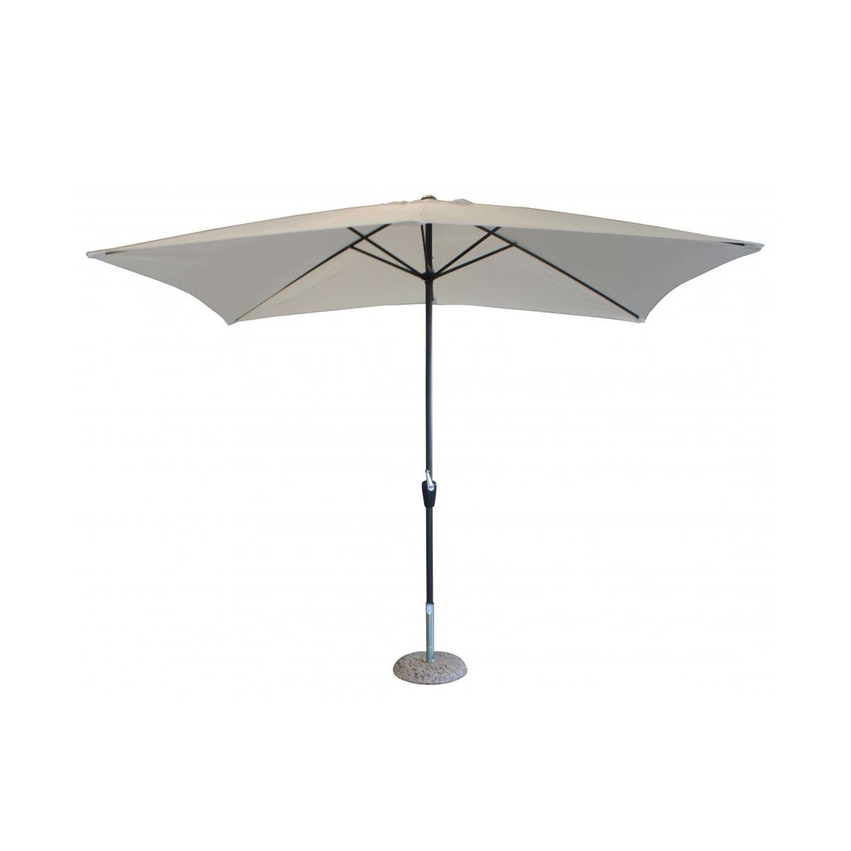 Ombrellone da giardino 2x3m in poliestere bianco Poly