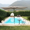 Ombrellone da giardino 2x3m in poliestere bianco Poly Vendita